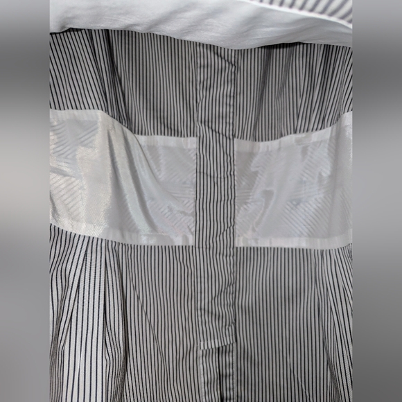 Unique details! Etcetera black & white striped dressy shirt - Size 14 - Picture 6 of 10